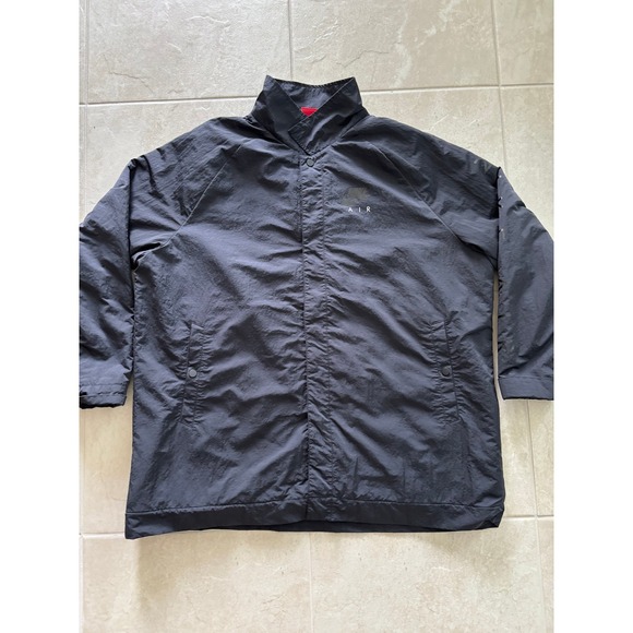 Nike Air Jacket Mens 2XL Black Fleece Woven Outdoor Sporty Vintage‎ Athletic - Picture 3 of 11